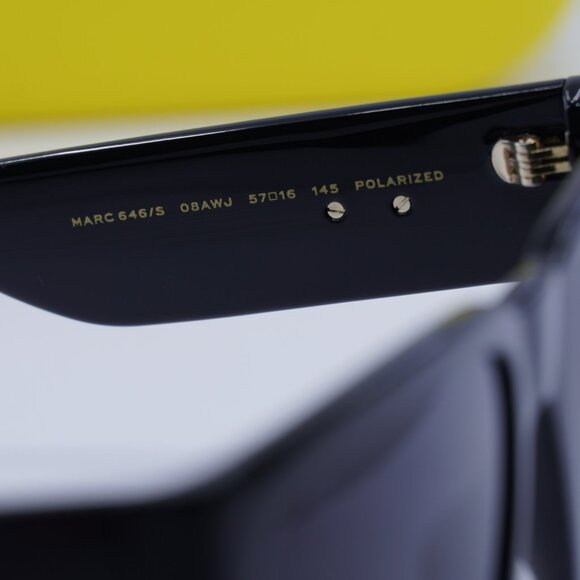 Marc Jacobs MARC 646/S 008A WJ Square Sunglasses - Black\Grey Polarized - Picture 7 of 9